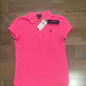 Polo by Ralph Lauren Girl’s Bright Pink Polo Shirt